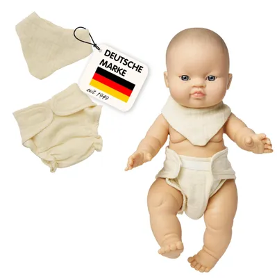 Produktbild von Heless 420 - Puppenkleidung aus Musselin, 100% Baumwolle, 2-teiliges Set mit