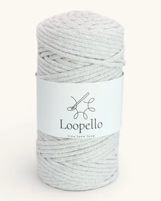 Image de Loopello, cordon en coton classique, 5 mm, 100 mètres – Gris clair