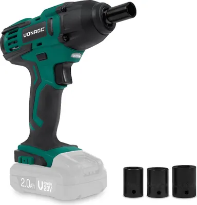 Produktbild von Vonroc Akku-Schlagschrauber 20V - 150Nm - Inkl. 4 Steckschlüssel | Ohne Akku