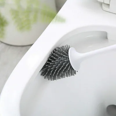 Image de Brosse WC en silicone avec support