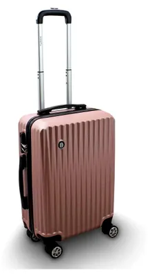 Produktbild von Barut Trolley Hartschalen Handgepäck Reisekoffer Koffer Hartschalenkoffer Hardcase Größe M - Modell General (Rosegold)