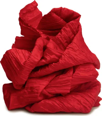 Immagine prodotto di Taffetà increspato, tessuto taffetà, rosso, 50 x 145 cm