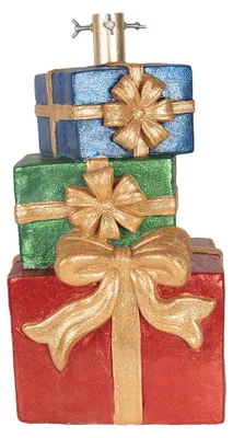 Zdjęcie produktu dla Clayre & Eef Stojak na choinkę prezent 25x28x48 cm czerwony materiał ceramiczny