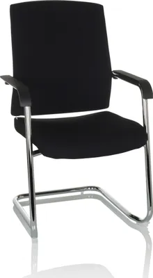 Produktbild von hjh OFFICE Freischwinger LEVIA VP Stoff Stuhl für Büro Zuhause, Besucherstuhl Schwingstuhl bis 150 kg belastbar