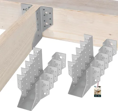 Obrázek produktu pro KOTARBAU® Sada 10 závěsů na trámy 60 x 100 mm Závěsy na trámy z pozinkované oceli Závěsy na trámy Těžké spojky na trámy Dřevěné spojky na trámy Dřevěné trámy