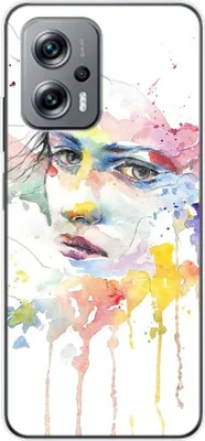 Produktbild von König Design Hülle kompatibel mit Xiaomi Redmi K50i Kunststoff Soft Handyhülle - Handy Case Frauengesicht