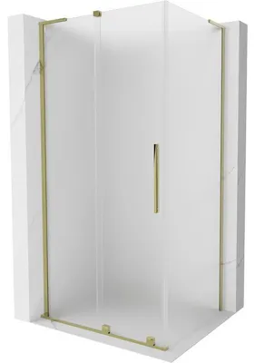 Obrázek produktu pro Mexen Velar L sprchový kout posuvný 90 x 85 cm, matný sklo, zlatý - 871-090-085-33-50