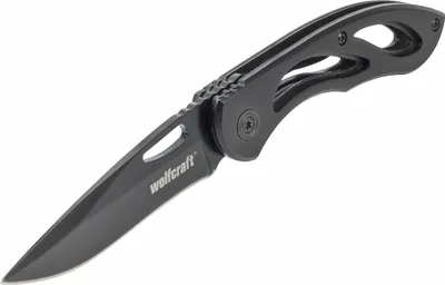 Productafbeelding van Wolfcraft vouwmes met gladgeslepen lemmet van 70 mm