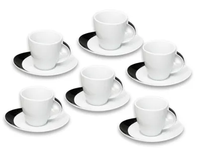 Zdjęcie produktu dla Thun 1794 Loos, zestaw filiżanek i spodków, 150 ml, Uno, Thun, 6 szt