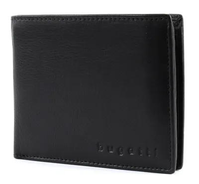Produktbild von bugatti Leder Geldbörse City Line RFID Coin Wallet with Flap 8CC Black schwarz