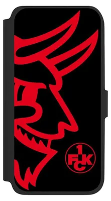 Produktbild von NIVOCASE Klapphülle für Samsung Galaxy A17 5G  Handyhülle aus Kunst Leder NIVOflip schwarz 1. FC Kaiserslautern Logo Offizielles Lizenzprodukt