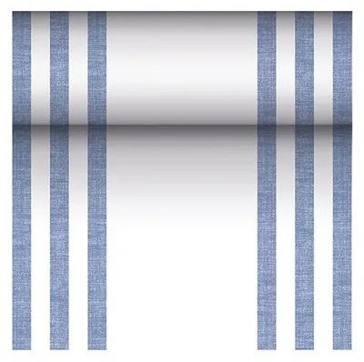 Produktbild von Tischläufer, stoffähnlich, PV-Tissue Mix "ROYAL Collection" 24 m x 40 cm blau "Lines"