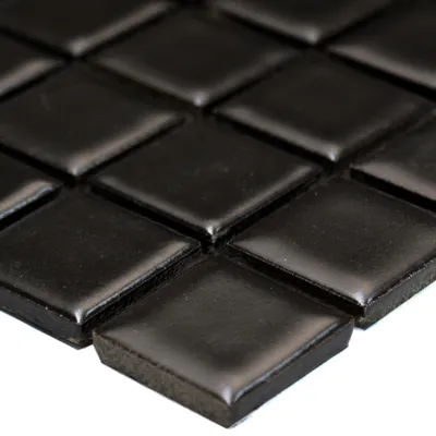 Produktbild von Keramik Mosaikfliesen Hakan Schwarz Matt