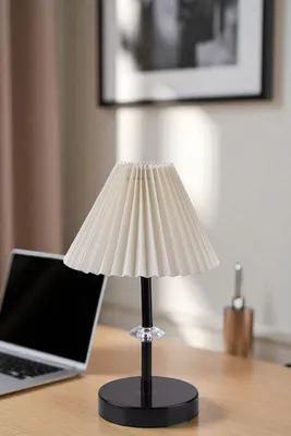 Produktbild von Opviq, Hochwertige Tischlampe (Elterncode) - Creme & Schwarz, IP20, 38 cm