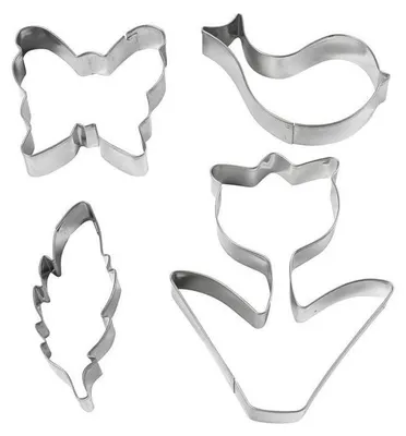 Produktbild von Creativ Company Ausstechförmchen, Silber, Metall, 80 mm, 4 Stück(e), Polybag