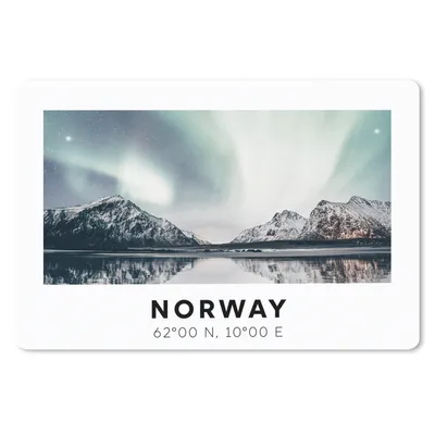 Produktbild von MuchoWow® Mauspad Mousepad Norwegen - Nordlichter - Wasser 27x18 cm - Mousepads - Maus Mat - Pad - Mausunterlage - Büroartikel - Desk Matten