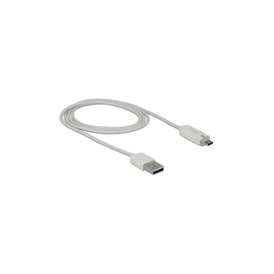 Produktbild von DeLOCK 1m USB 2.0, 1 m, USB A, Micro-USB B, USB 2.0, Männlich/Männlich, Weiß