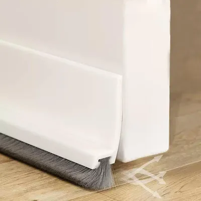 Produktbild von Türdichtung Türbürste Zugluftstopper - Selbstklebend - 100 cm - Weiß