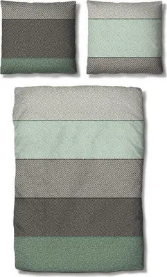 Produktbild von Traumschlaf Mako-Satin Bettwäsche Kansas 200x220 cm + 2x 80x80 cm grün