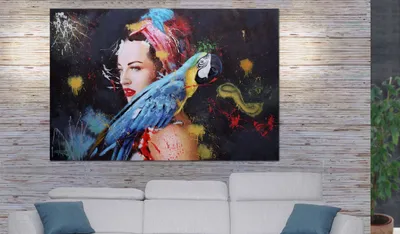 Image de Peinture à l'huile Femme HWC-H25, tableau peinture murale, peinture murale XL peinte à la main ~ 100x150cm