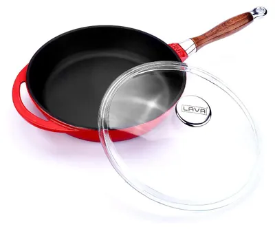 Image de Poêle à frire Lava - 28 cm - 2,8 litres - Fonte - Rouge