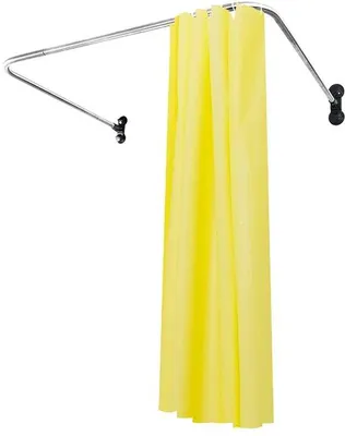 Obrázok produktu pre Uniqoos® Nastaviteľná U-tvarová tyč na záves, nerezová oceľ – montáž pomocou prísaviek alebo vŕtaním, vrátane závesu a háčikov, pre moderné kúpeľne