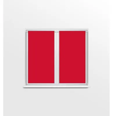 Polyester-Vorhangpaar Rot 70x120 cm, blickdicht, waschbar
