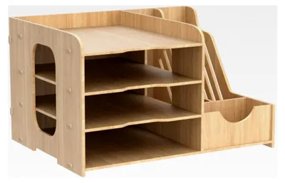 Produktbild von Dokumentenablage A4 aus Holz für Schreibtisch und Büro