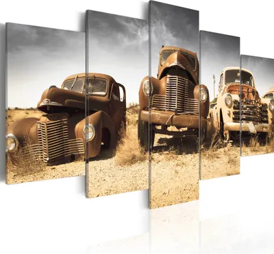 Immagine prodotto di Quadri su tela 200x100 cm 030106- 10 quadro su tela non tessuta 5 pezzi stampa d'arte moderna arte murale XXL decorazione murale design quadro da parete AUTO
