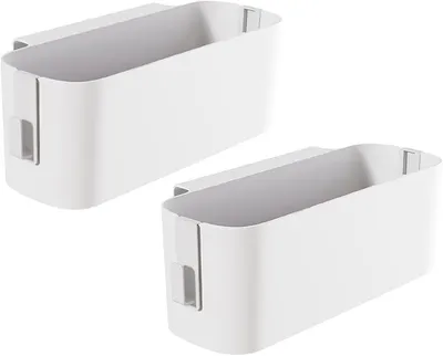 Produktbild von 2er-Pack hängende Aufbewahrungsbox fürs Bett mit 2 abnehmbaren Haken für Büro, Schule, Zuhause, Schlafsaal, Etagenbett