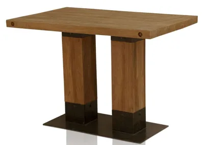 Obrázok produktu pre Casa Padrino luxusný jedálenský stôl z teakového dreva hnedý / čierny 110 x 70 x v. 77 cm - Nábytok do jedálne