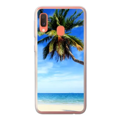 Produktbild von MuchoWow® Handyhülle Schutzhülle Hülle für Samsung Galaxy A20e Palmen - Strand - Meer Silikon Softcase Handy Hülle - Abdeckung