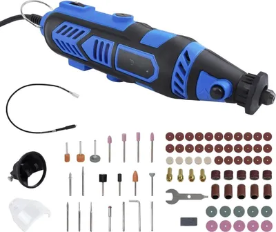 Produktbild von Elektrisches Rotationswerkzeug Zyren – 135 W – 80-teiliges Zubehörset – Mini-Multitool-Set – 6 Schleifscheiben – Variable Geschwindigkeit