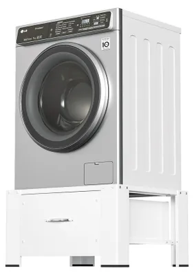 Produktbild von Aopunly Waschmaschinen Untergestell aus Stahl, Waschmaschinen-Sockel für Trockner/Kühlschrank bis 150kg - Weiß
