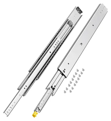 Produktbild von VEVOR 1 Paar Vollauszugsschubladenschienen 16 18 20 24 30 35 37,4 59 24 32 36 40 48 60 Zoll, 250 lbs Tragfähigkeit, verriegelbare Schubladenschienen, Kugellager mit Verriegelung, seitlich montierte Schubladenschiene, 500 lbs-76,2 cm