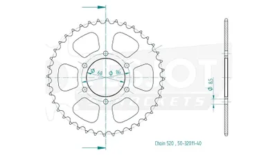 Zdjęcie produktu dla ESJOT Kettenrad "32011"
520