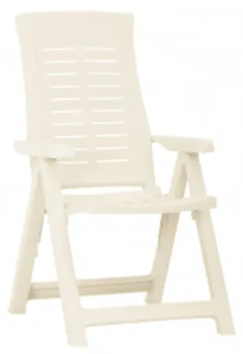 Produktbild von vidaXL Verstellbare Gartenstühle 2 Stk. Kunststoff Weiß