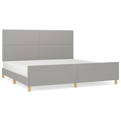 Obrázok produktu pre vidaXL Rám postele bez matraca svetlosivý 200x200 cm látka