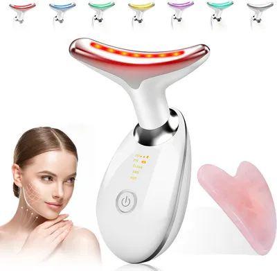 Produktbild von EMS Gesichtsmassage Elektrisches Massagegerät gegen Falten, Gesicht Schönheit Gerät mit 3 Modi, Straffen Gesicht & Hals Haut, 45 ? V-Form Gesichtsschönheitsgerät, für Frauen Männer