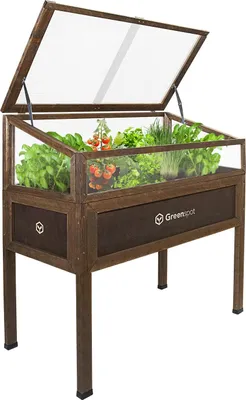 Produktbild von Greenspot Vintage Hochbeet mit Haube 110x55x120cm Palisanderbraun Dunkel