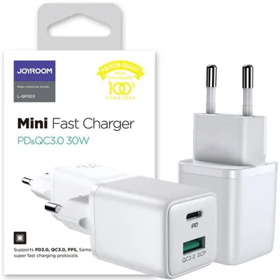 Obrázok produktu pre Sieov nabjaka Joyroom L-QP303, E, USB, USB-C, 30 W, Power Delivery