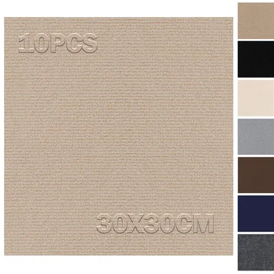Zdjęcie produktu dla Płytki dywanowe 30 x 30 cm - Samoprzylepne - Jasnobrązowe - 10 sztuk
