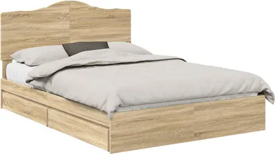 Obrázek produktu pro vidaXL Úložná postel Sonoma dub 150 x 200 cm materiál na bázi dřeva