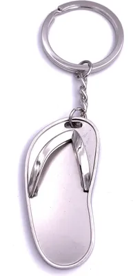 Image de Onwomania Sandale Chaussure d'été Porte-clés Argent en métal