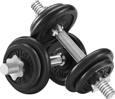 Produktbild von SONGMICS Hanteln, Hantelset aus Gusseisen, 2 x 10 kg, verstellbar, für Männer und Frauen, Workout, Fitnesstraining, Gewichtheben für Zuhause