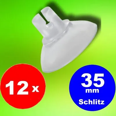 Produktbild von 12x Saughaken Saugnapf Wandhaken Saugnäpfe Schlitz Lichterketten