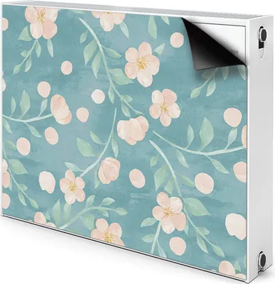 Produktbild von Magnet Heizung Verkleidung Abdeckung Heizung Heizkörperabdeckung 80x60 cm  - Pastell, Blumen