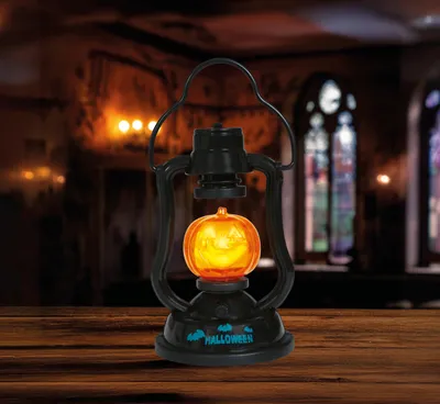 Produktbild von FIESTAS GUIRCA Kürbislaterne mit Licht und Sound (15 cm), Halloween-Dekoration f