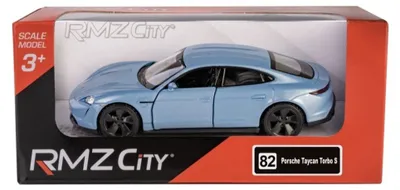 Productafbeelding van Model 1:32, RMZ Porsche Taycan Turbo S, bouwjaar 2020, blauw