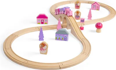 Image de Bigjigs Rail Train en bois Huit pour les princesses 35 pièces